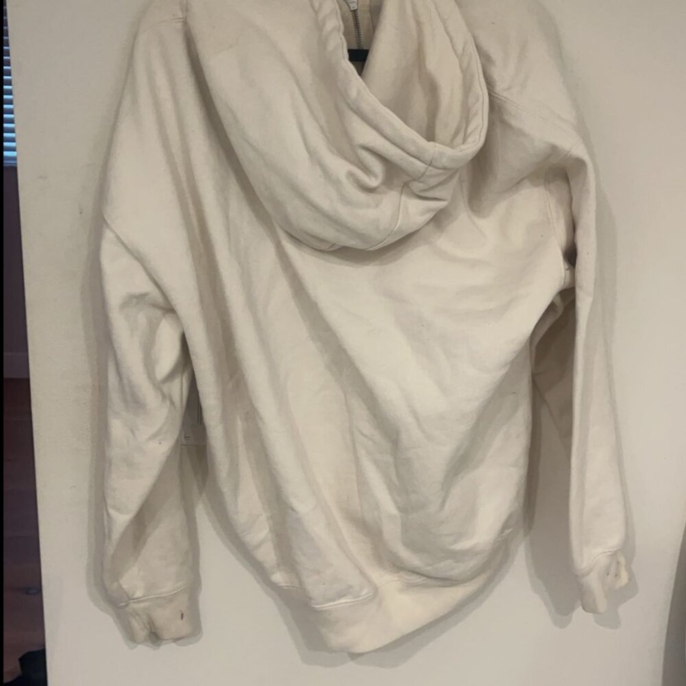 brandy melville cream colored zip up hoodie